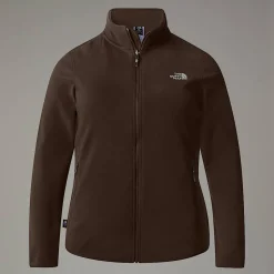 Online The North Face 100 Glacier Fleece Med Gennemgående Lynlås I Store Størrelser Til Damer Smokey Brown