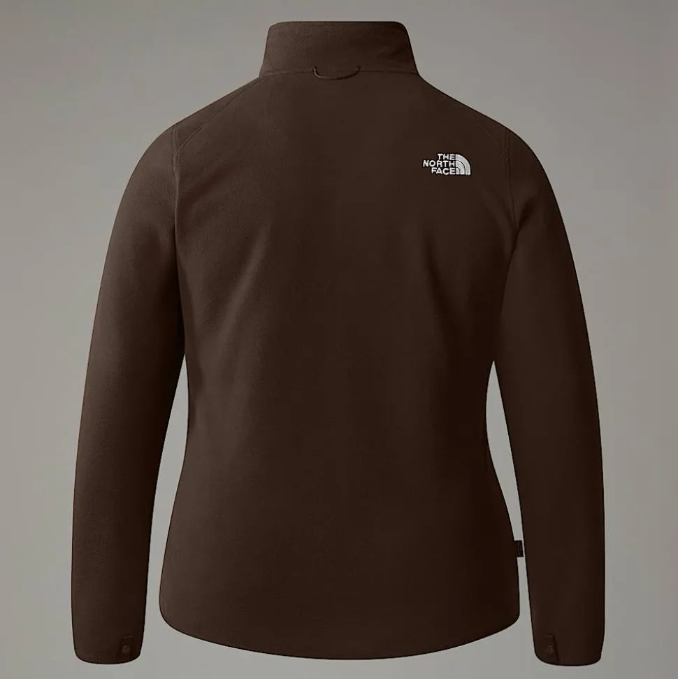 Online The North Face 100 Glacier Fleece Med Gennemgående Lynlås I Store Størrelser Til Damer Smokey Brown