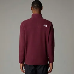 Store The North Face 100 Glacier Fleece Med Kvart Lynlås Til Herrer Alpine Plum