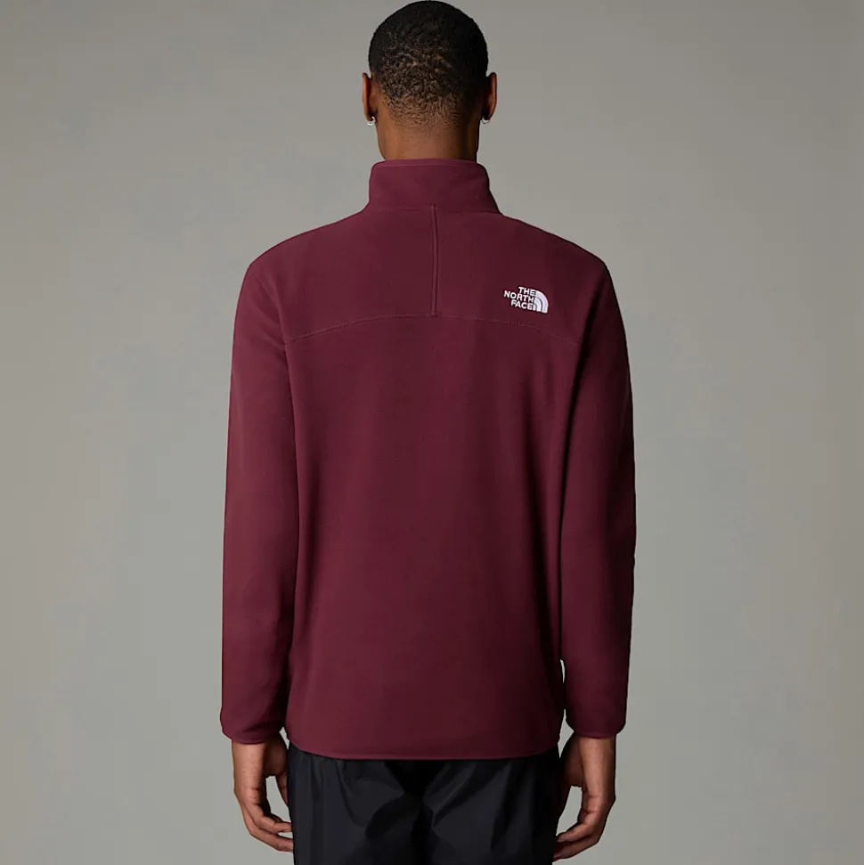 Store The North Face 100 Glacier Fleece Med Kvart Lynlås Til Herrer Alpine Plum