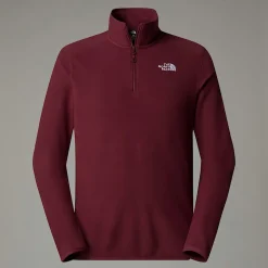 Store The North Face 100 Glacier Fleece Med Kvart Lynlås Til Herrer Alpine Plum