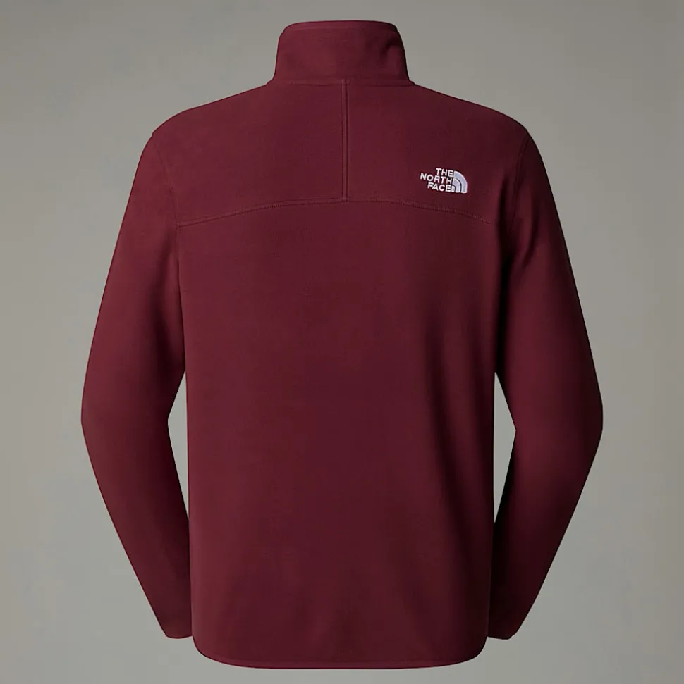 Store The North Face 100 Glacier Fleece Med Kvart Lynlås Til Herrer Alpine Plum