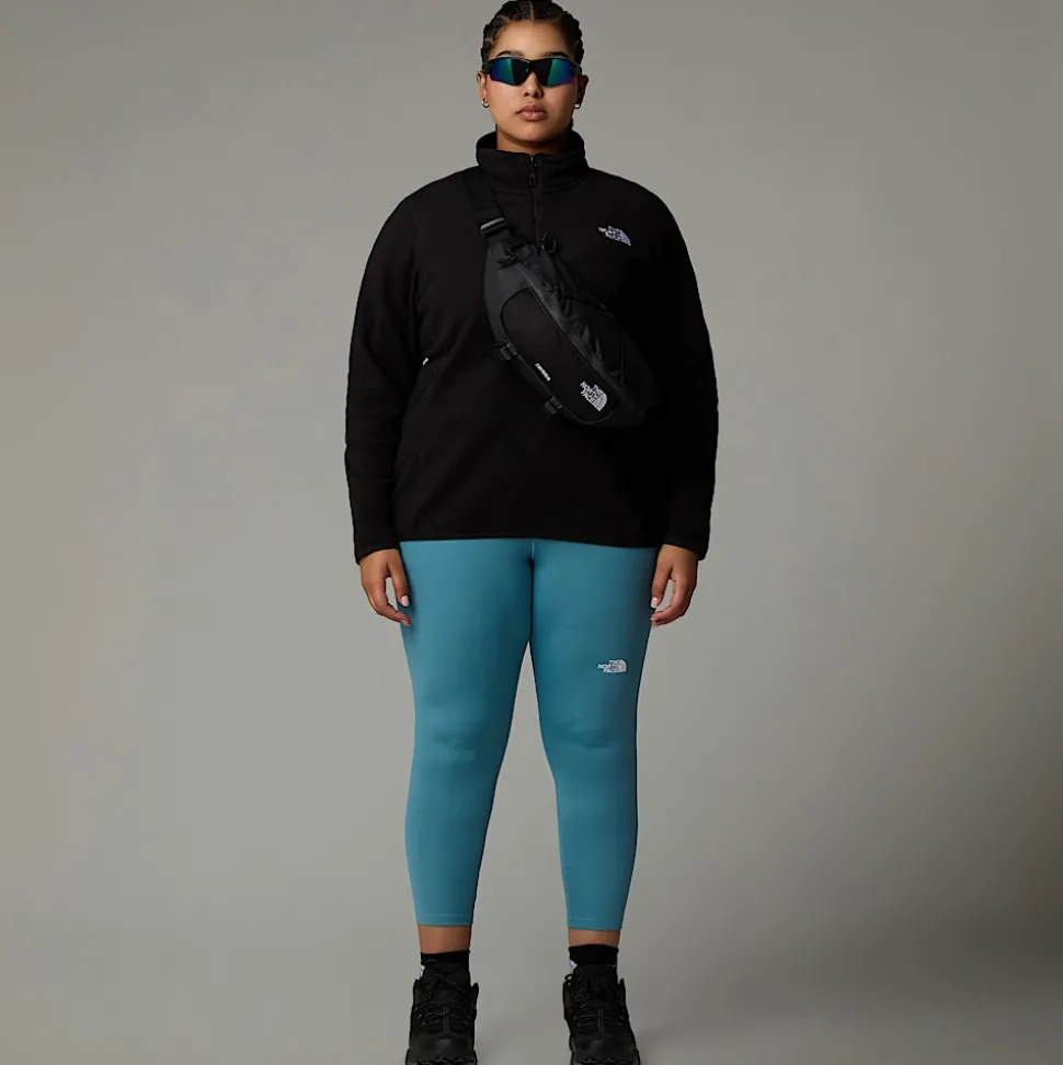 Discount The North Face 100 Glacier Fleece Med Kvart Lynlås I Store Størrelser Til Damer TNF Black-NPF