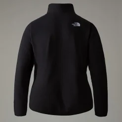 Discount The North Face 100 Glacier Fleece Med Kvart Lynlås I Store Størrelser Til Damer TNF Black-NPF