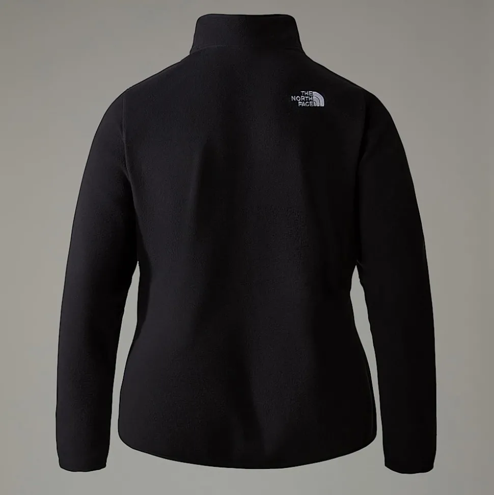 Discount The North Face 100 Glacier Fleece Med Kvart Lynlås I Store Størrelser Til Damer TNF Black-NPF