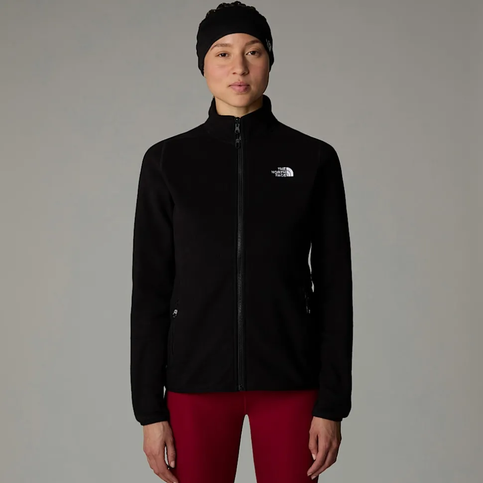 Flash Sale The North Face 100 Glacier Med Gennemgående Lynlås Til Damer TNF Black-NPF