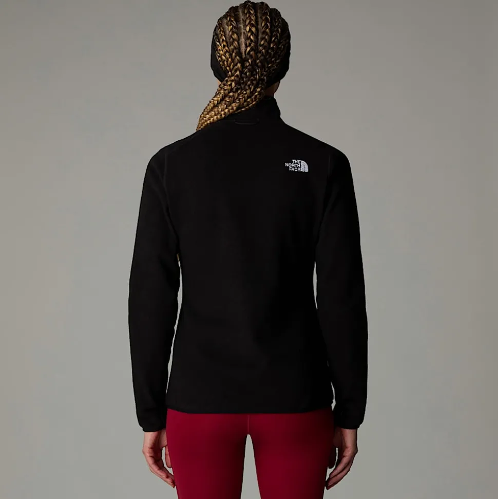 Flash Sale The North Face 100 Glacier Med Gennemgående Lynlås Til Damer TNF Black-NPF