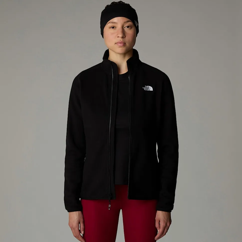 Flash Sale The North Face 100 Glacier Med Gennemgående Lynlås Til Damer TNF Black-NPF