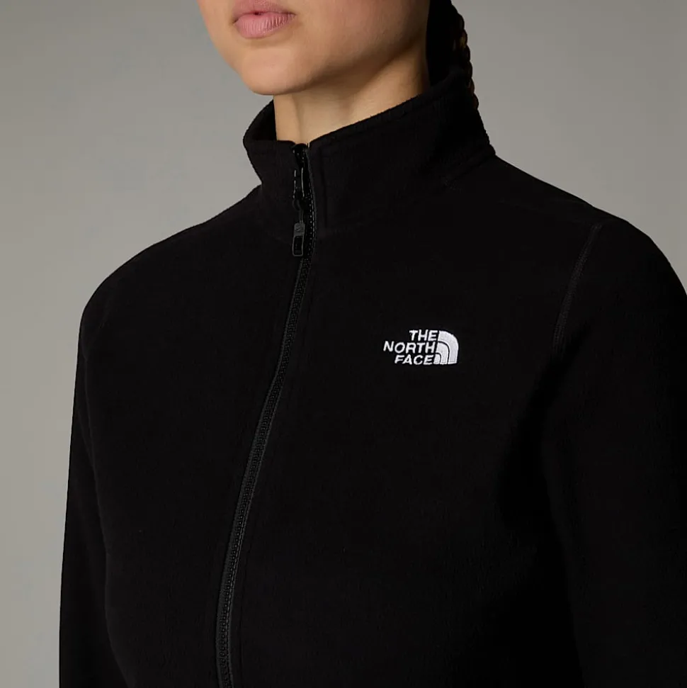 Flash Sale The North Face 100 Glacier Med Gennemgående Lynlås Til Damer TNF Black-NPF
