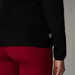 Flash Sale The North Face 100 Glacier Med Gennemgående Lynlås Til Damer TNF Black-NPF