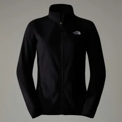 Flash Sale The North Face 100 Glacier Med Gennemgående Lynlås Til Damer TNF Black-NPF