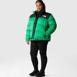 Discount The North Face 1996 Retro Nuptse Jakke I Store Størrelser Til Damer Optic Emerald