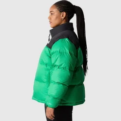 Discount The North Face 1996 Retro Nuptse Jakke I Store Størrelser Til Damer Optic Emerald