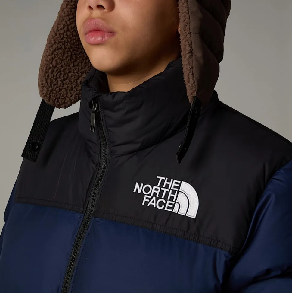 Flash Sale The North Face 1996 Retro Nuptse Jakke Til Unge Summit Navy-TNF Black