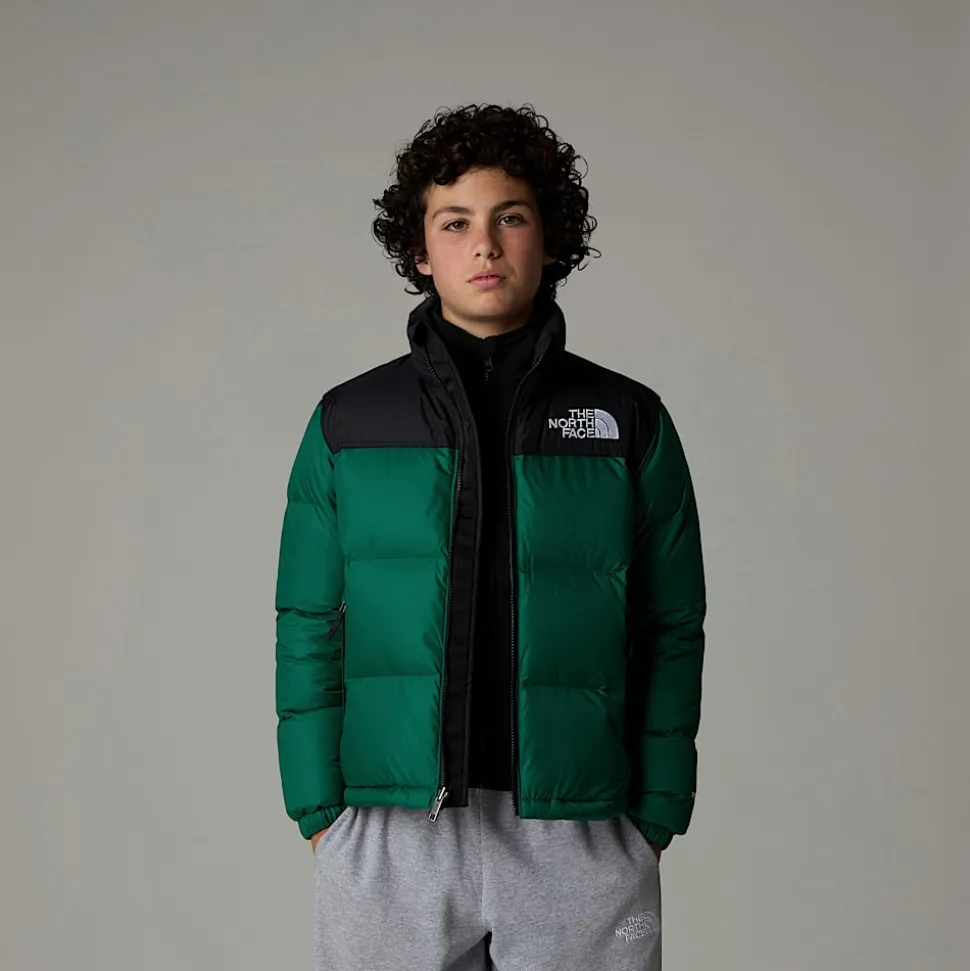 Shop The North Face 1996 Retro Nuptse Jakke Til Unge Evergreen