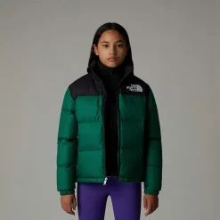 Shop The North Face 1996 Retro Nuptse Jakke Til Unge Evergreen