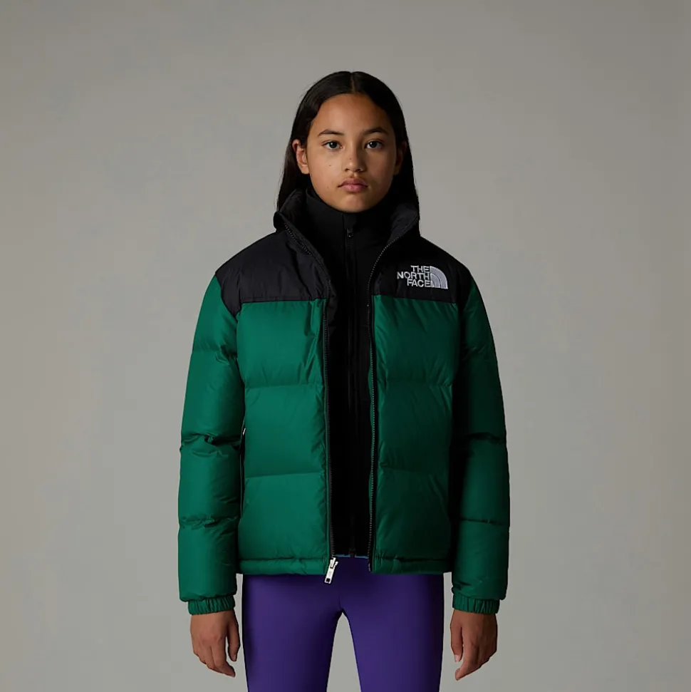 Shop The North Face 1996 Retro Nuptse Jakke Til Unge Evergreen