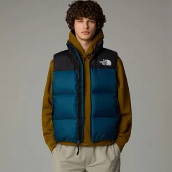 Flash Sale The North Face 1996 Retro Nuptse Vest Til Herrer Midnight Petrol-TNF Black