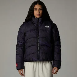 Fashion The North Face 2000 Synthetic Dynejakke Til Damer Peak Purple 3D Summit Mesh Print