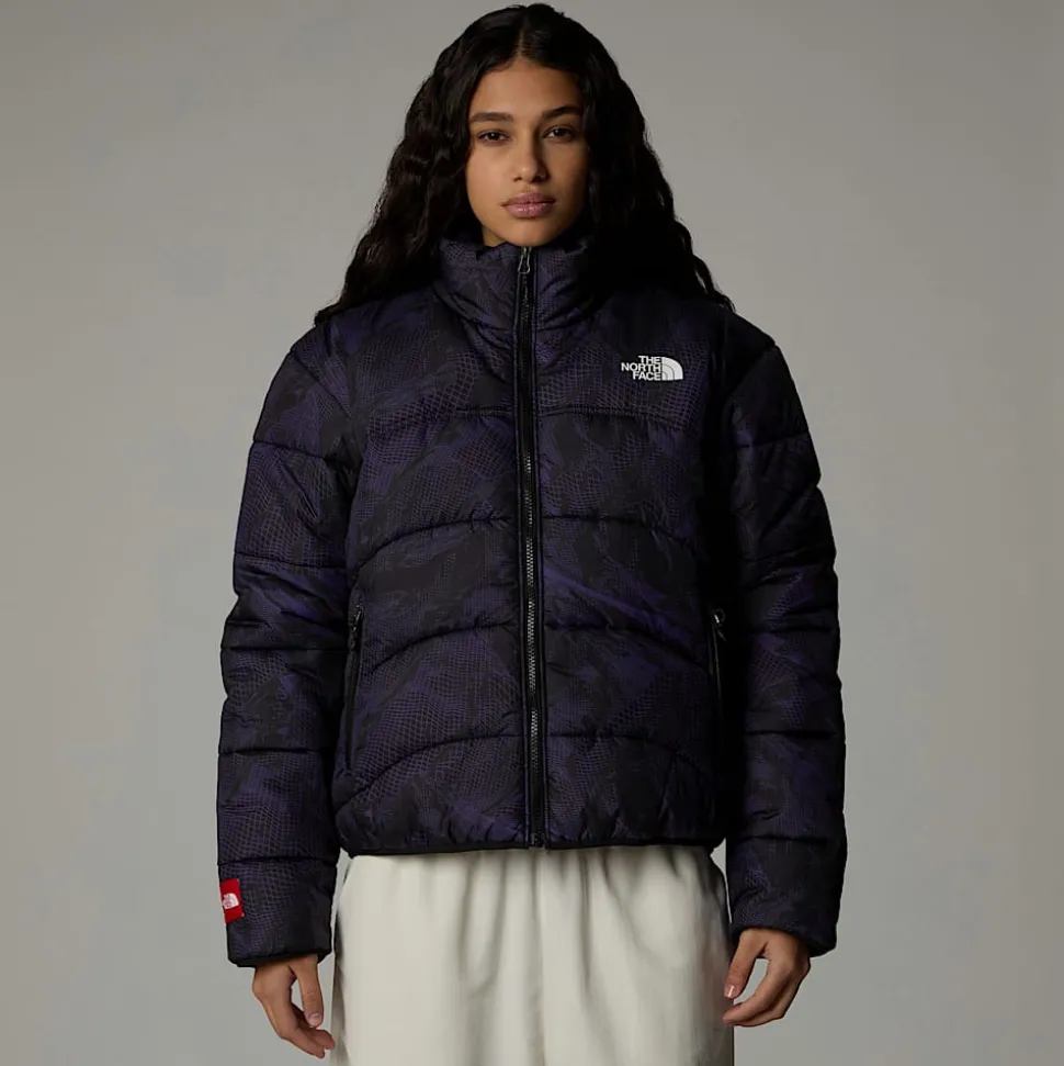 Fashion The North Face 2000 Synthetic Dynejakke Til Damer Peak Purple 3D Summit Mesh Print