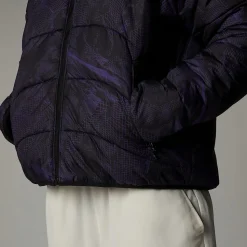 Fashion The North Face 2000 Synthetic Dynejakke Til Damer Peak Purple 3D Summit Mesh Print