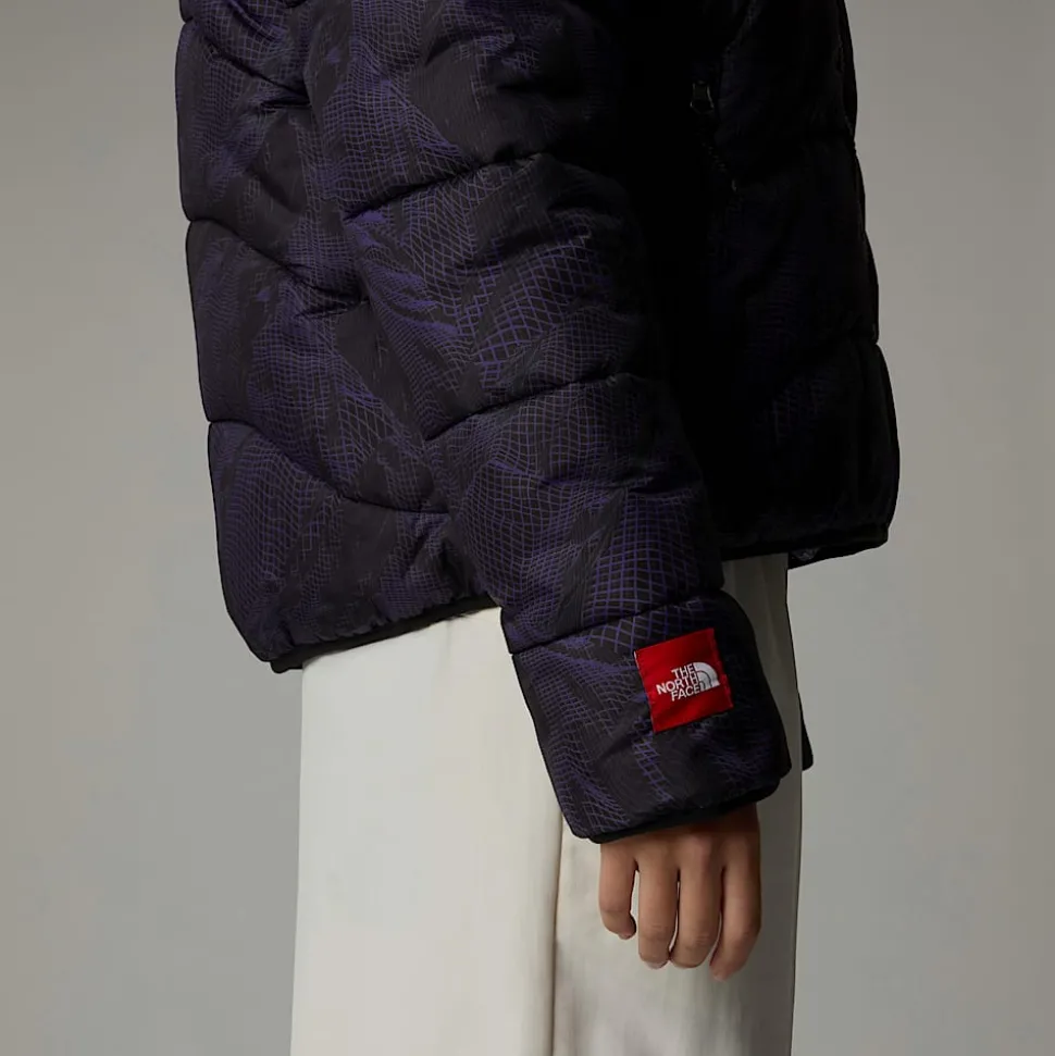 Fashion The North Face 2000 Synthetic Dynejakke Til Damer Peak Purple 3D Summit Mesh Print
