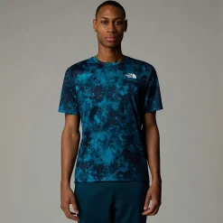 New The North Face 24/7 T-shirt Med Tryk Til Herrer Midnight Petrol Micro Halfdome Print