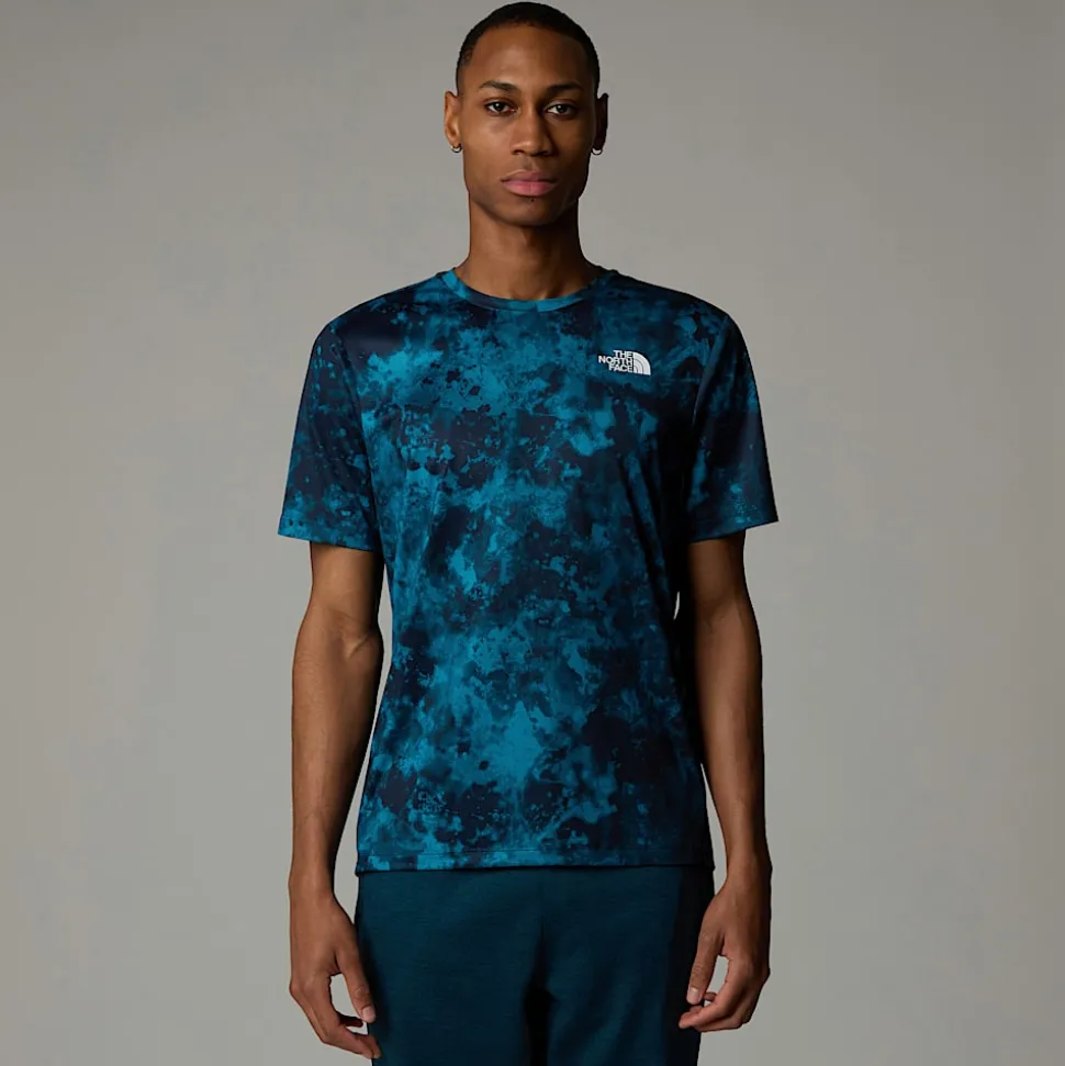 New The North Face 24/7 T-shirt Med Tryk Til Herrer Midnight Petrol Micro Halfdome Print