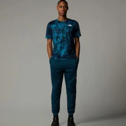 New The North Face 24/7 T-shirt Med Tryk Til Herrer Midnight Petrol Micro Halfdome Print