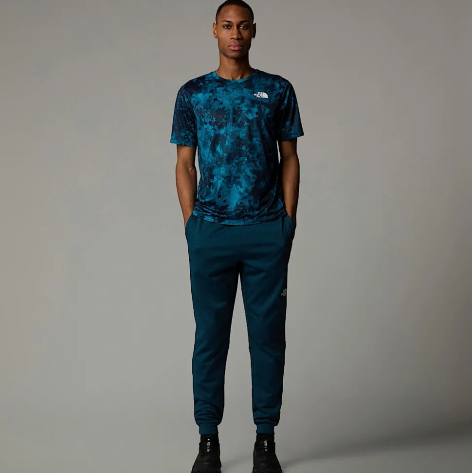 New The North Face 24/7 T-shirt Med Tryk Til Herrer Midnight Petrol Micro Halfdome Print