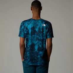 New The North Face 24/7 T-shirt Med Tryk Til Herrer Midnight Petrol Micro Halfdome Print