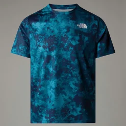 New The North Face 24/7 T-shirt Med Tryk Til Herrer Midnight Petrol Micro Halfdome Print