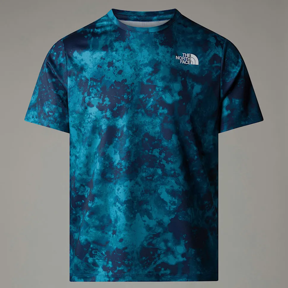 New The North Face 24/7 T-shirt Med Tryk Til Herrer Midnight Petrol Micro Halfdome Print