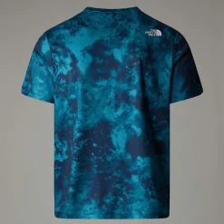 New The North Face 24/7 T-shirt Med Tryk Til Herrer Midnight Petrol Micro Halfdome Print