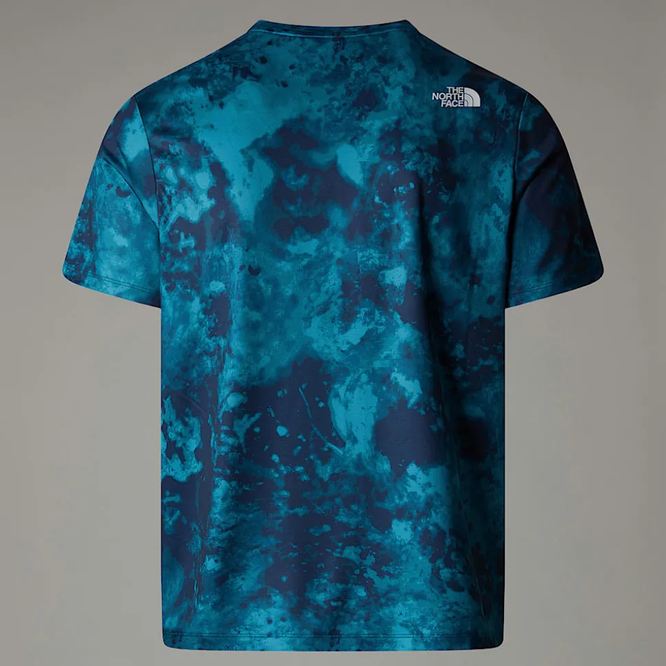 New The North Face 24/7 T-shirt Med Tryk Til Herrer Midnight Petrol Micro Halfdome Print