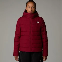 Outlet The North Face Aconcagua III Jakke Med Hætte Til Damer Beetroot