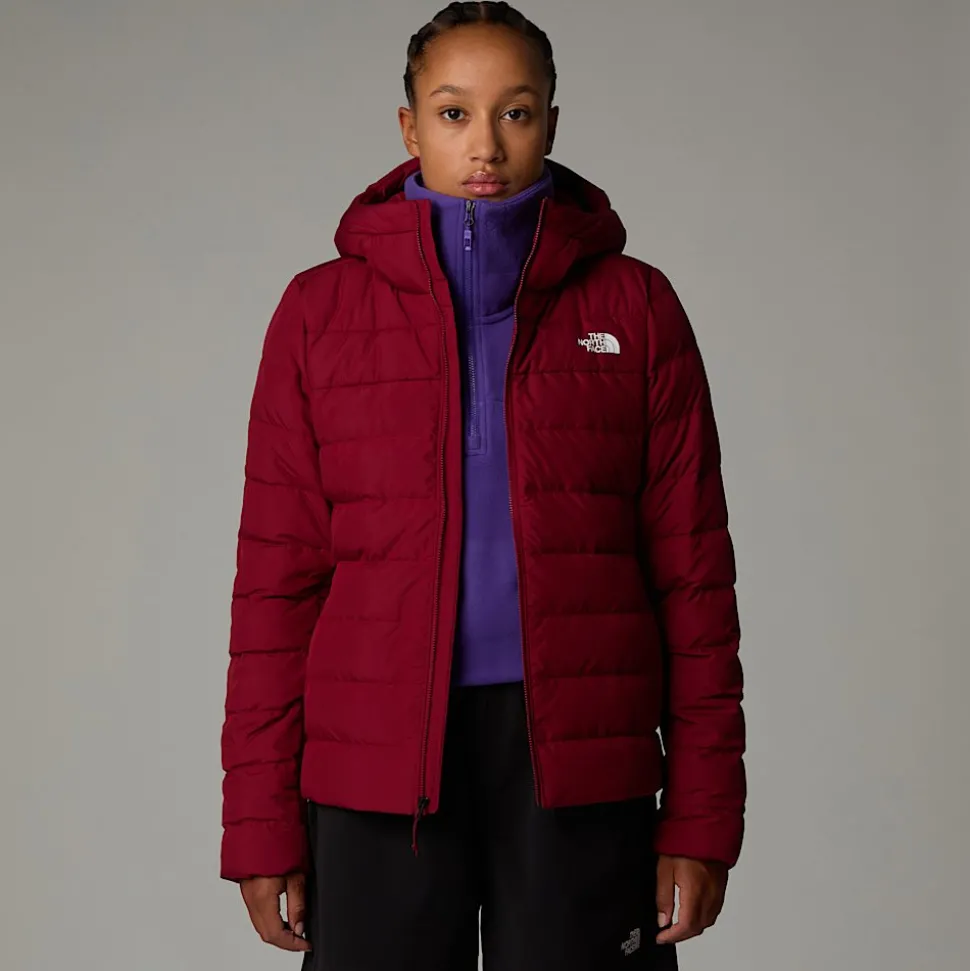 Outlet The North Face Aconcagua III Jakke Med Hætte Til Damer Beetroot