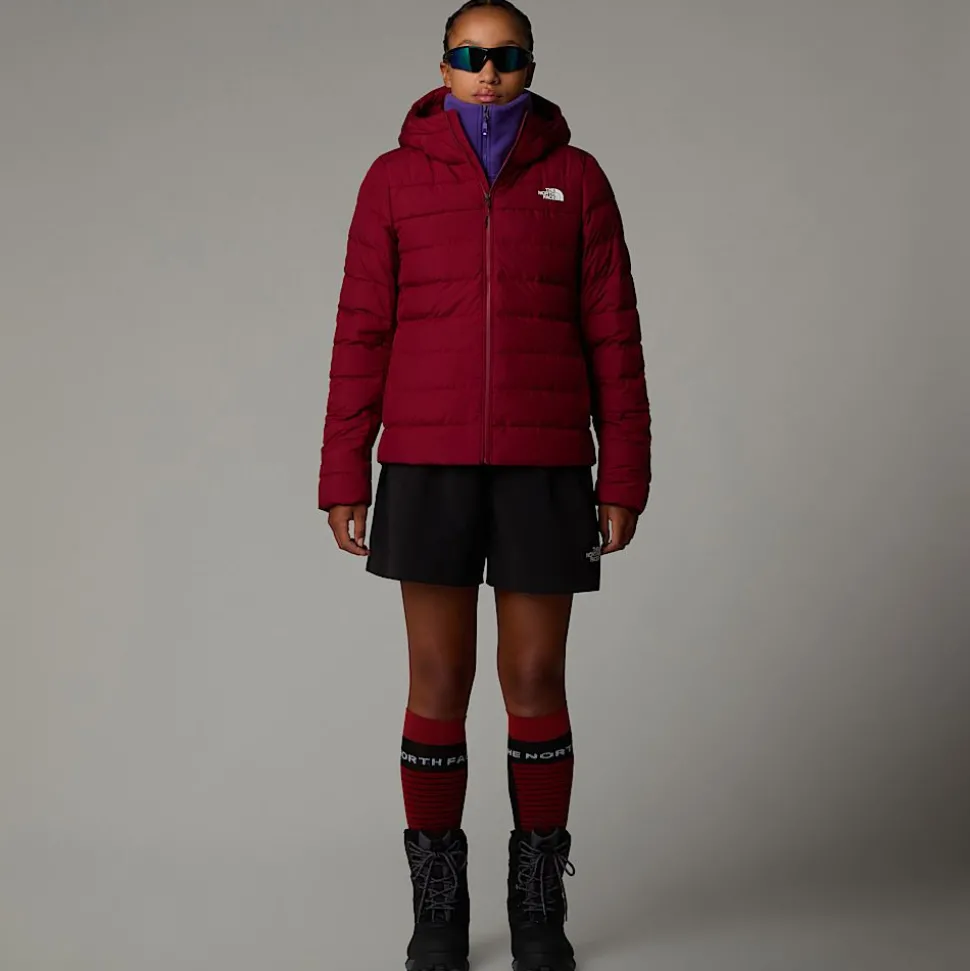 Outlet The North Face Aconcagua III Jakke Med Hætte Til Damer Beetroot
