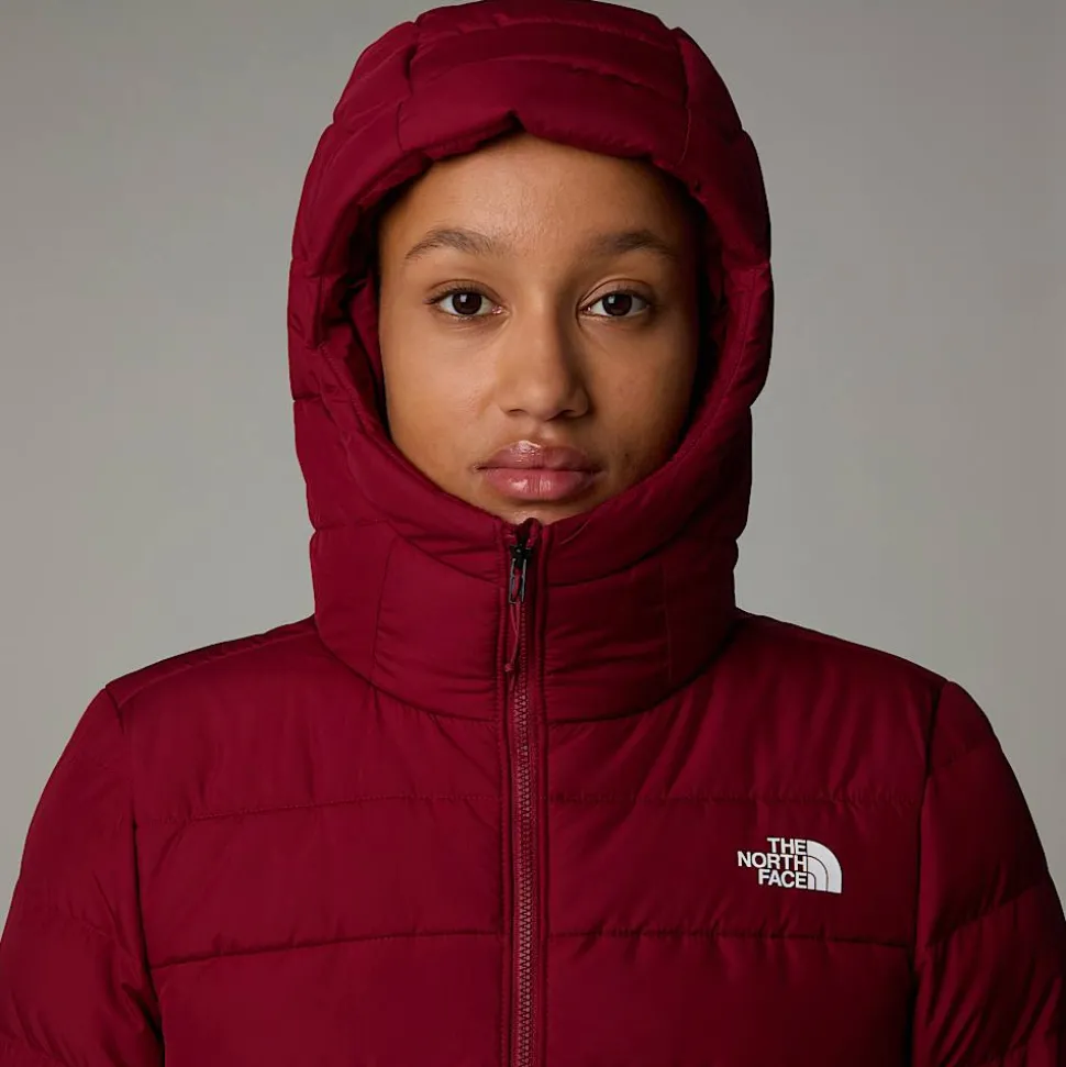 Outlet The North Face Aconcagua III Jakke Med Hætte Til Damer Beetroot