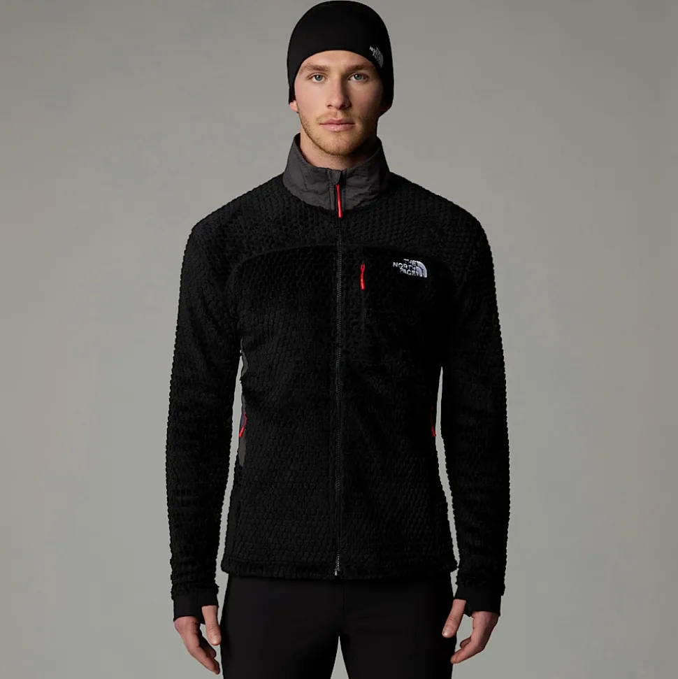 Fashion The North Face Alpedge Polartec® High Loft™ Jakke Til Herrer TNF Black-Anthracite Grey-High Risk Red