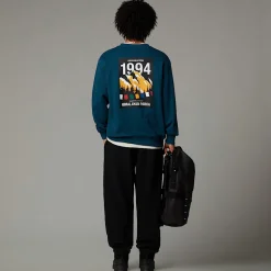 Outlet The North Face Anniversary Sweatshirt Til Herrer Midnight Petrol