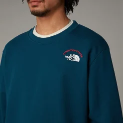 Outlet The North Face Anniversary Sweatshirt Til Herrer Midnight Petrol
