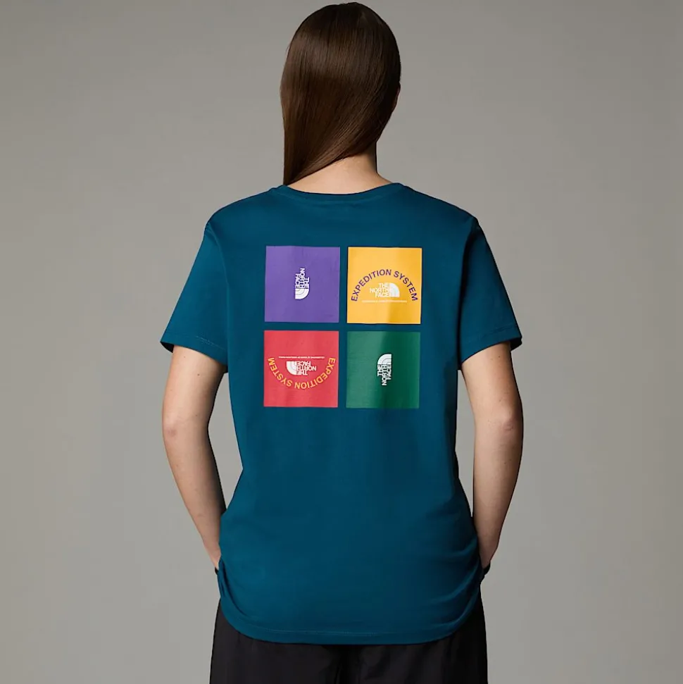 Discount The North Face Anniversary T-shirt Til Damer Midnight Petrol