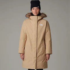 Best The North Face Arctic Parka Til Damer Khaki Stone