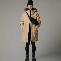 Best The North Face Arctic Parka Til Damer Khaki Stone