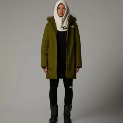 Cheap The North Face Arctic Parka Til Damer Forest Olive