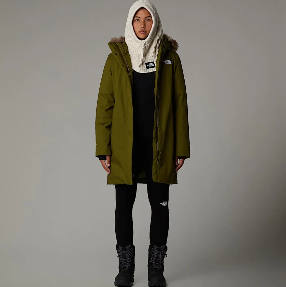 Cheap The North Face Arctic Parka Til Damer Forest Olive