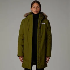 Cheap The North Face Arctic Parka Til Damer Forest Olive