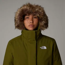 Cheap The North Face Arctic Parka Til Damer Forest Olive