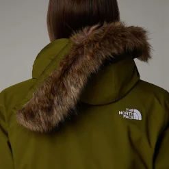 Cheap The North Face Arctic Parka Til Damer Forest Olive